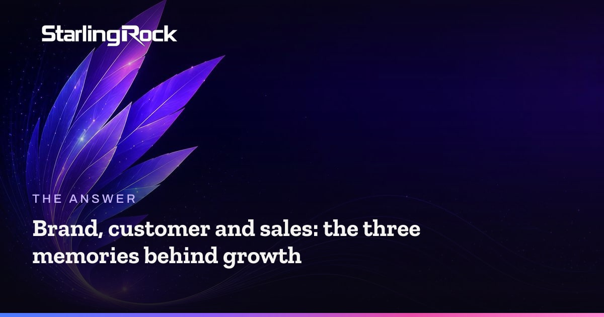 Brand, customer and sales: the three memories behind growth